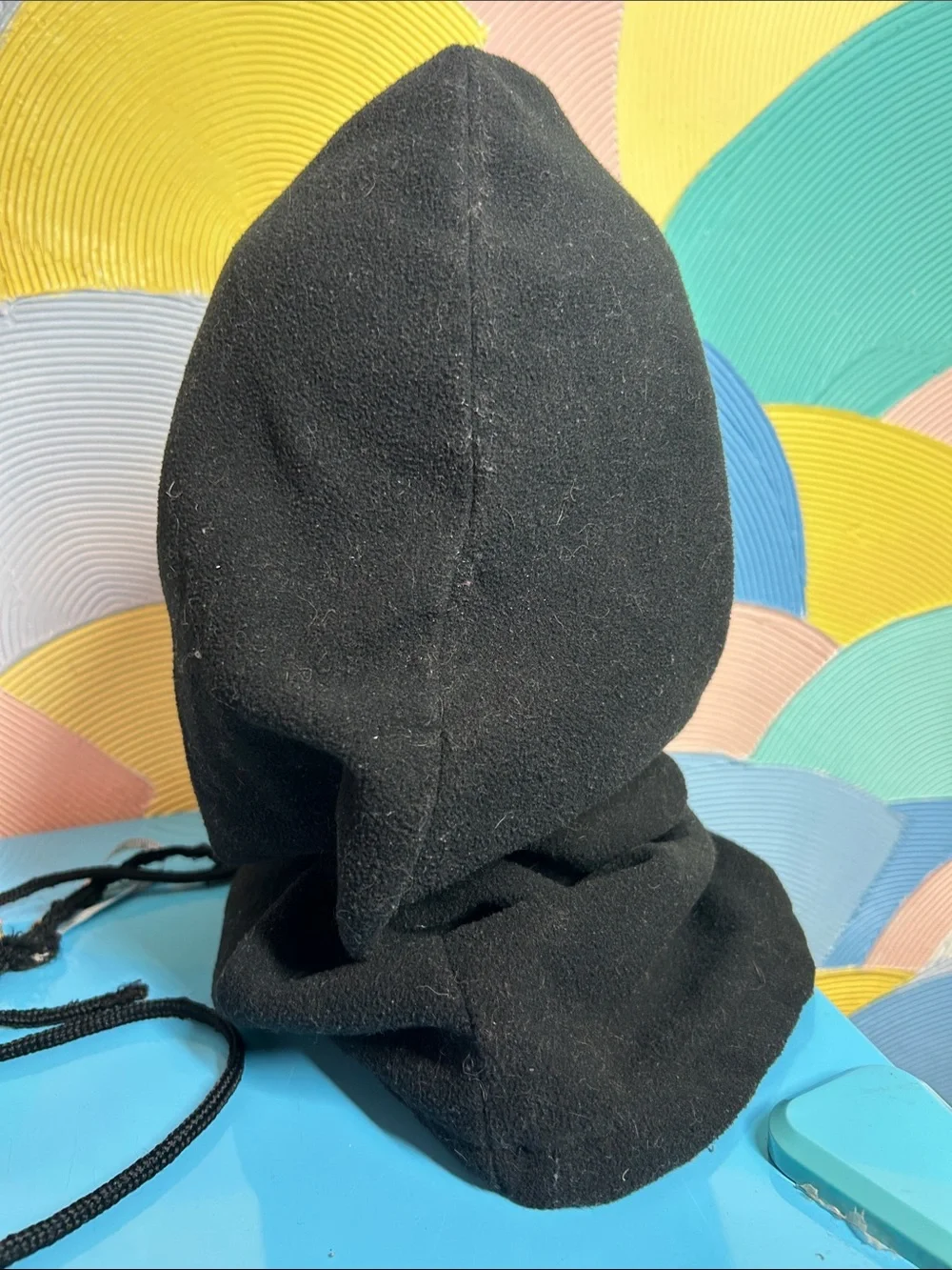 Crown Black Fleece Hooded Neck Gaiter